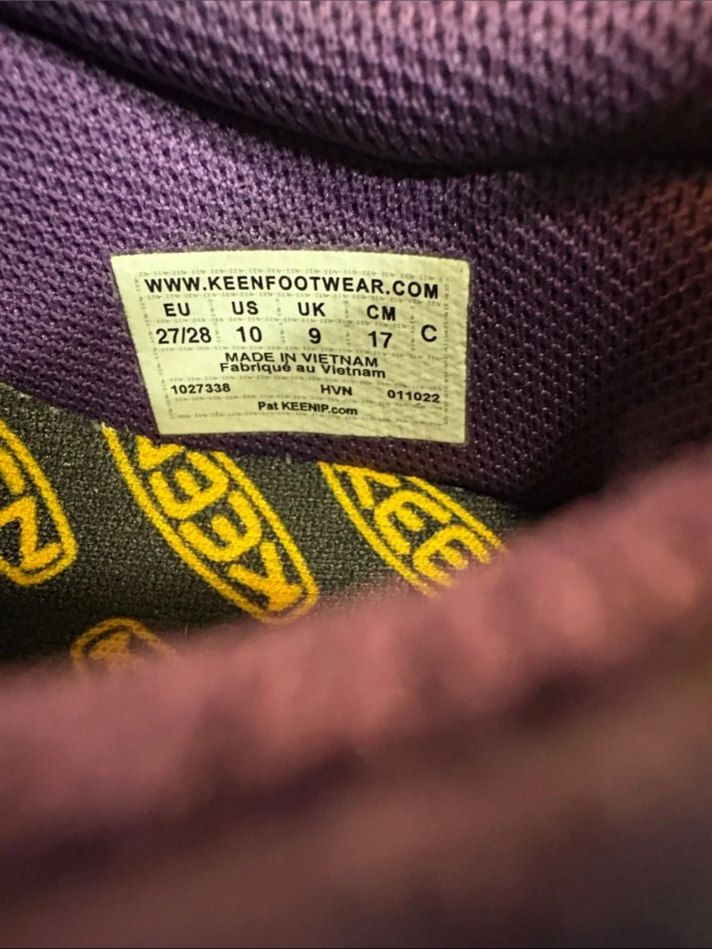 Keen Kids Purple Slip-On Sneakers with Teal Heel Tabs